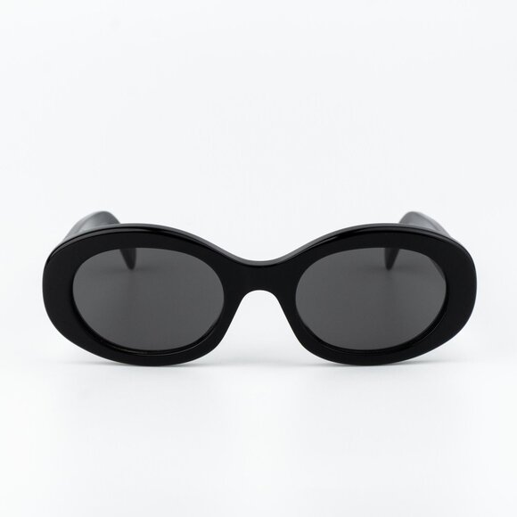 Celine TRIOMPHE Women Sunglasses Black Smoke Oval CL40194U 01A BRAND NEW - Picture 3 of 14